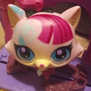 Old LPS Singing Cat + MLP Rarity's fashion show playset